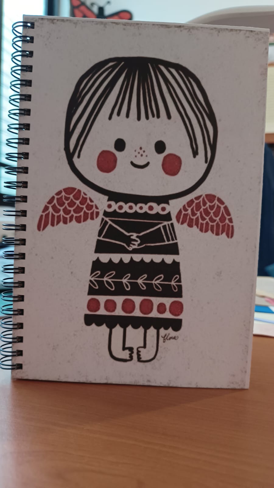 Libreta artesanal con inspiración botánica